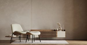 Minimalist living room with lots of negative space