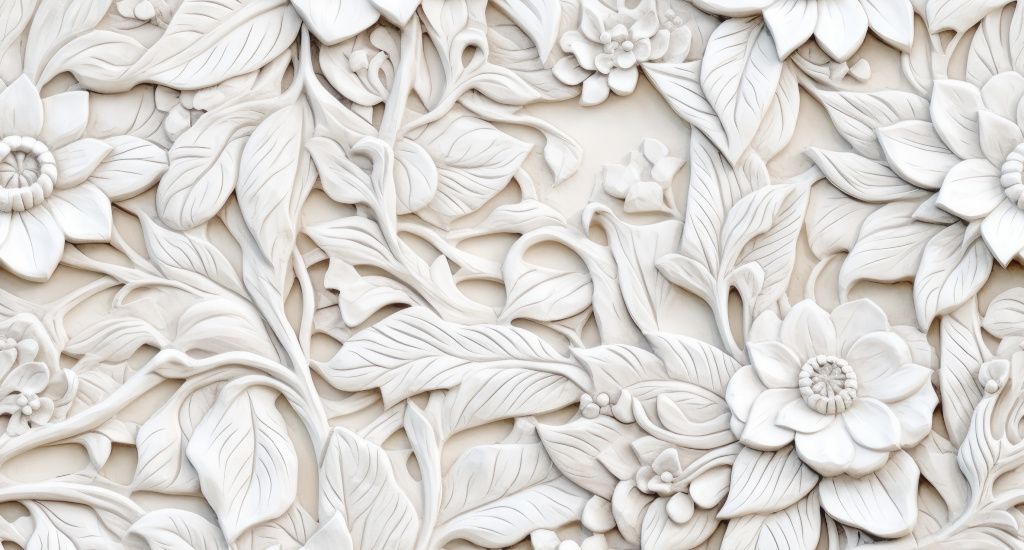 decorative floral gypsum plaster